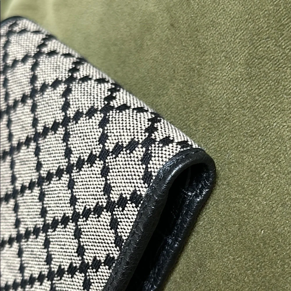 Gucci Unisex Diamanté Canvas and Leather Bifold Wallet
